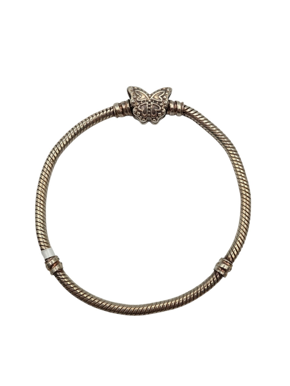 Pandora Butterfly Clasp Silver Charm Bracelet